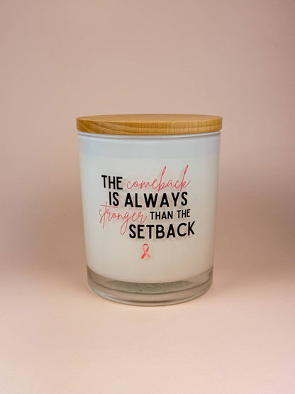 The Comeback - Breast Cancer Soy Candle: Eucalyptus Spritz