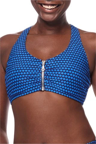 Padua Wire-Free Bikini Top - Blue/Dark Blue