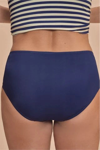 Casoria High Waist Bikini Bottom - Navy