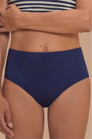 Casoria High Waist Bikini Bottom - Navy