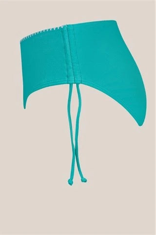 Salerno Mid-Height Bikini Bottom - Light Jade/White