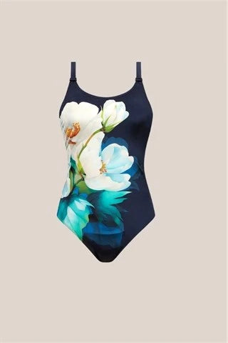 Lazio One Piece Swimsuit - dark blue/multi