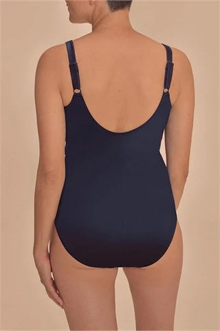 Lazio Half Bodice Swimsuit - Navy