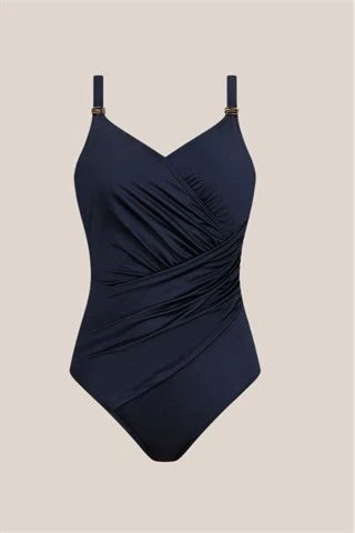 Lazio Half Bodice Swimsuit - Navy