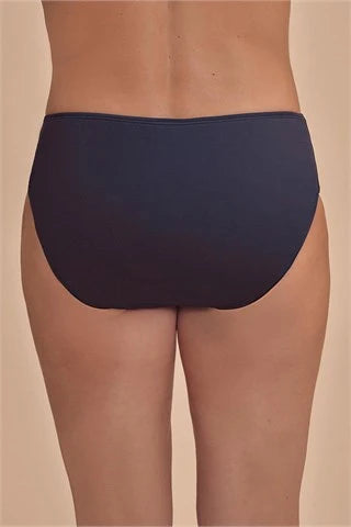 Lazio Mid-Height Bikini Bottom - Navy