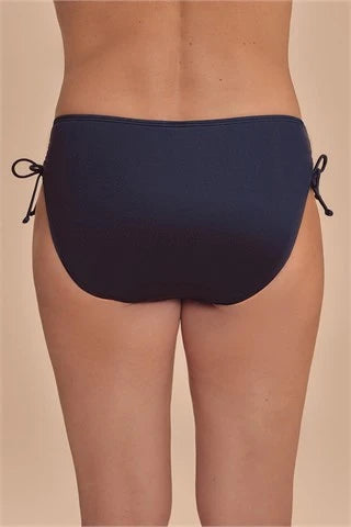 Lazio Mid-Height Bikini Bottom - Navy