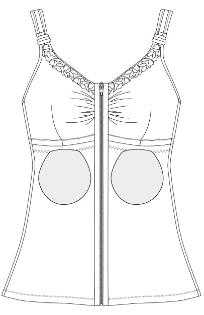 Hannah Post Mastectomy  Surgery Recovery Camisole