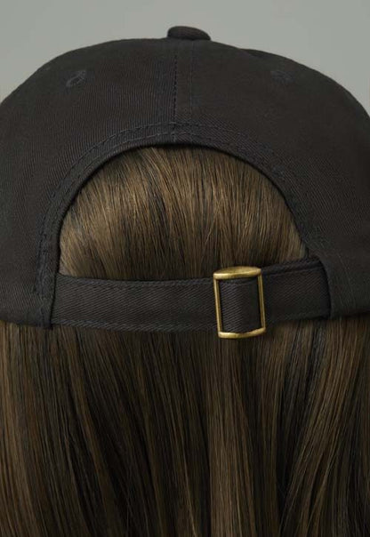 Ball Cap with Hair