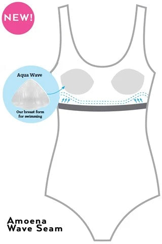 Casoria Tankini Top - Navy/Off-White
